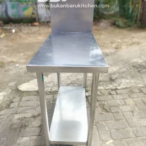 Meja 2 Susun Backsplash Stainless Steel Ukuran P 42 L 84 T 85
