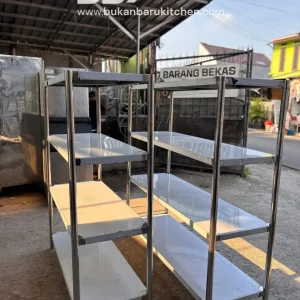 Meja 2 Susun Stainless Steel 180x75x85