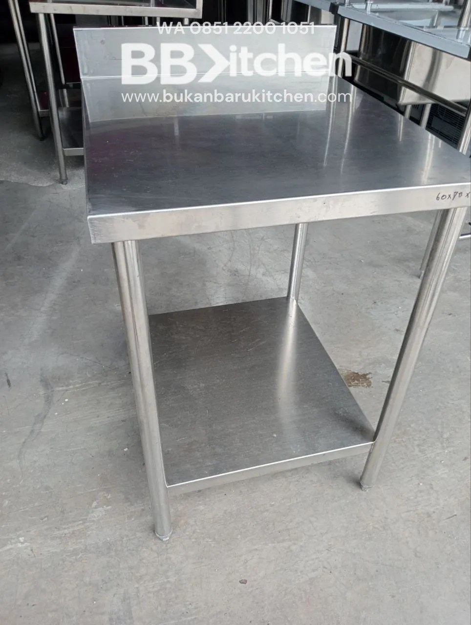 Meja 2 Susun Stainless Steel P 60 L 70 T 85 - Image 2