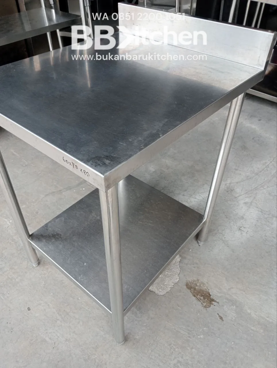 Meja 2 Susun Stainless Steel P 60 L 70 T 85 - Image 3