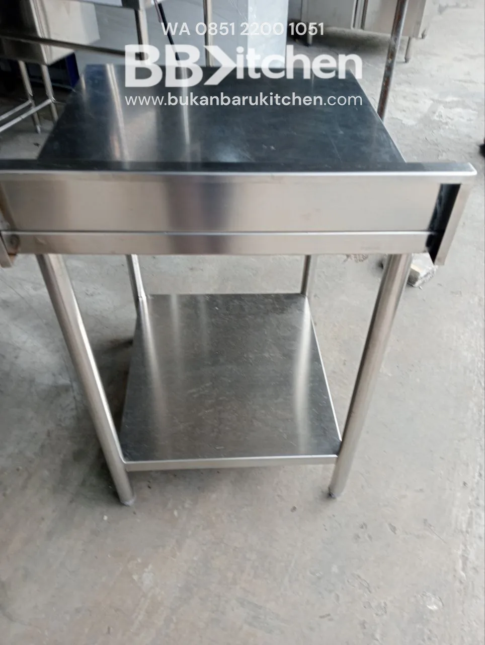 Meja 2 Susun Stainless Steel P 60 L 70 T 85 - Image 4