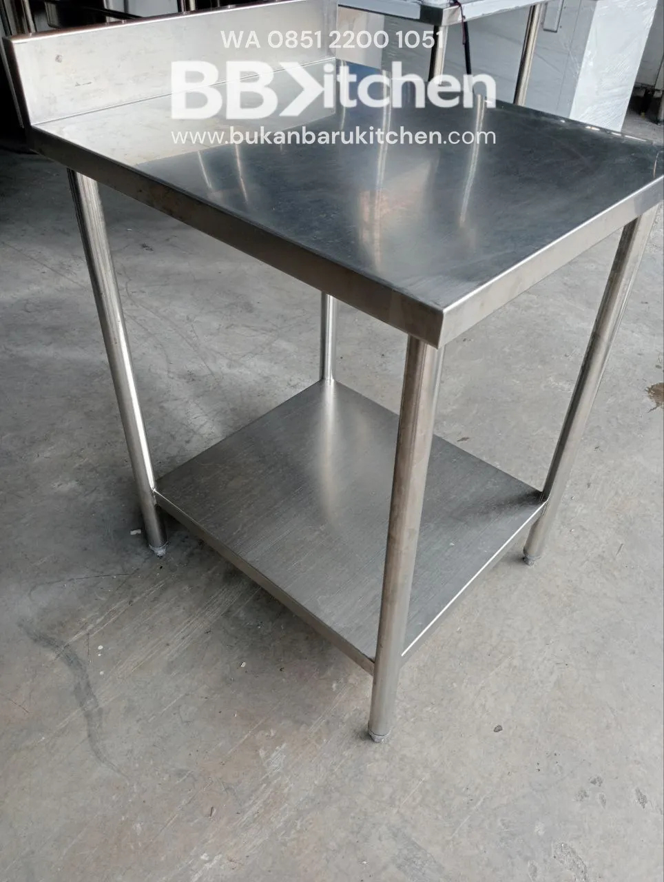 Meja 2 Susun Stainless Steel P 60 L 70 T 85