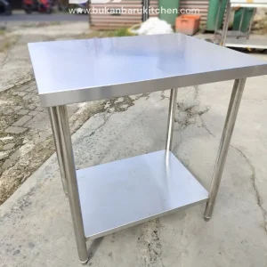 Meja 2 Susun Stainless Steel P 75 L 60 T 85