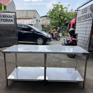 Meja 2 Susun Stainless Steel Ukuran 200x75x85
