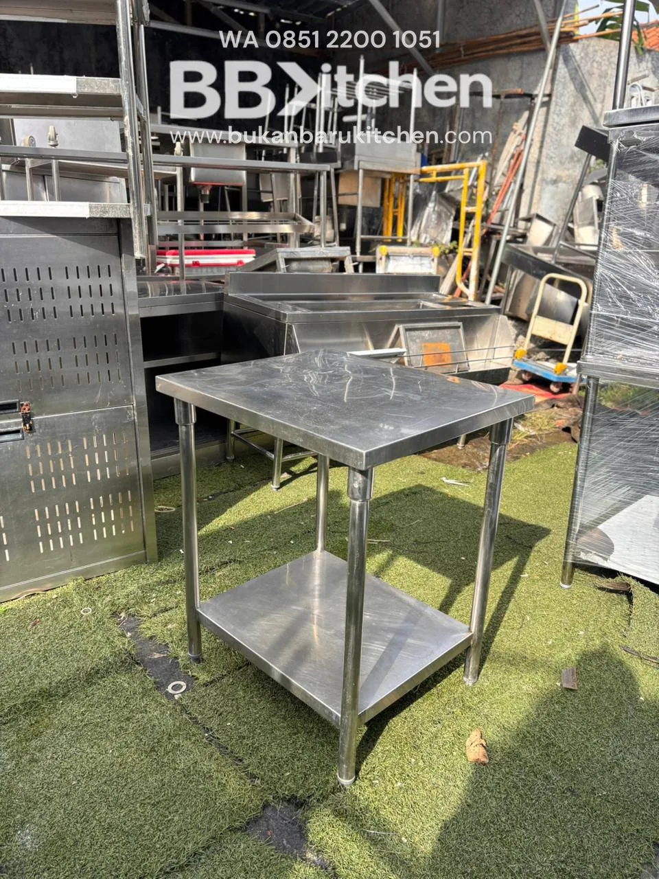 Meja 2 Susun Stainless Steel Ukuran 70x60x85 - Image 4