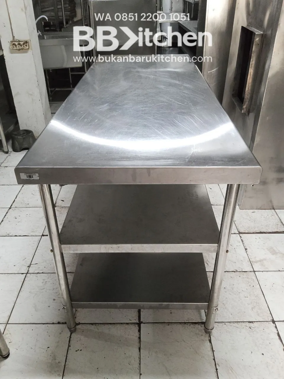 Meja 3 Susun Knock Down Ukuran 180x70x85 untuk Restoran dan Katering - Image 2