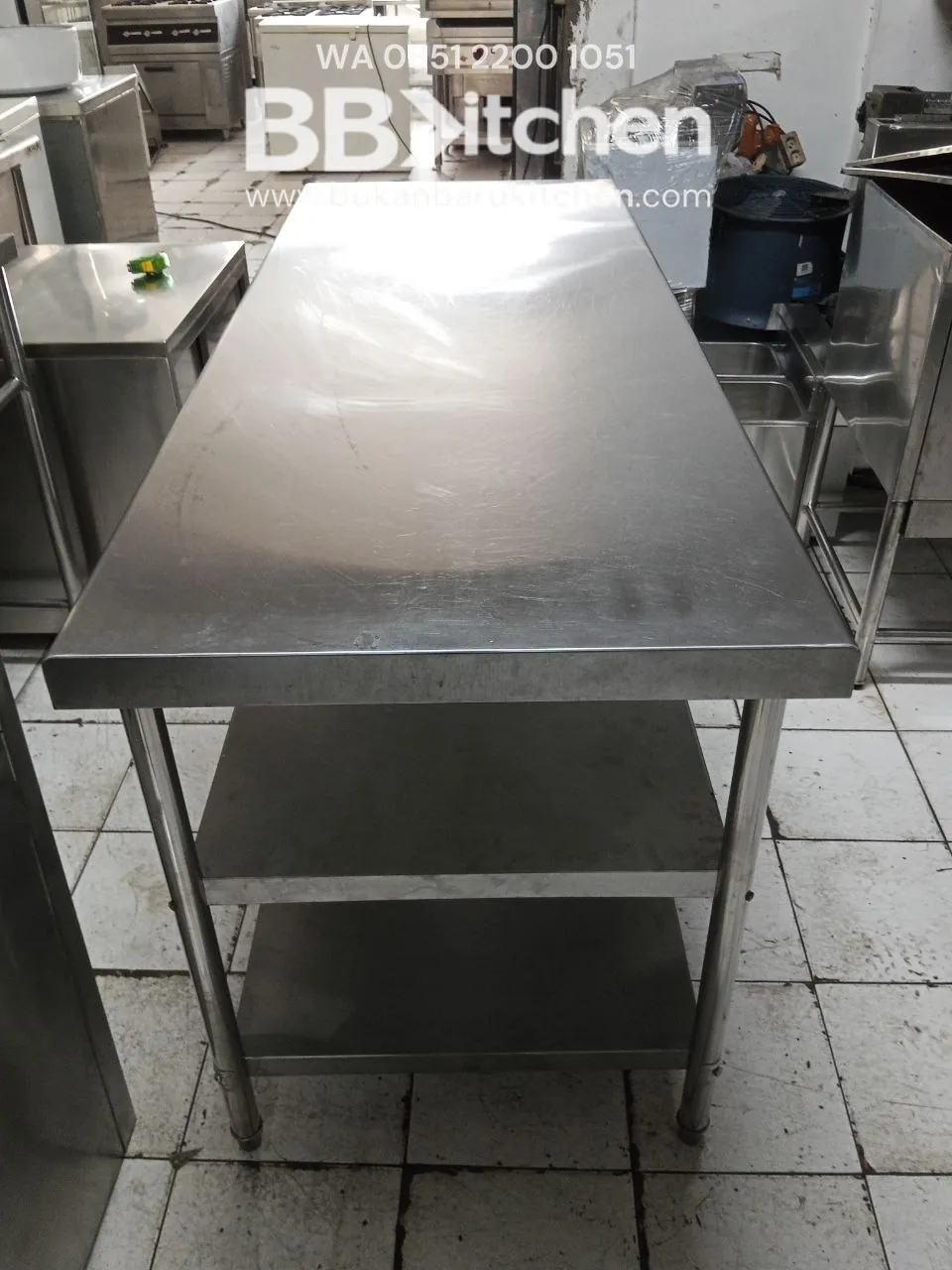 Meja 3 Susun Knock Down Ukuran 180x70x85 untuk Restoran dan Katering - Image 4