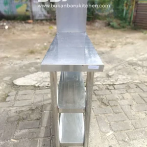 Meja 3 Susun Stainless Steel P30 L90 T80 untuk Dapur Komersial