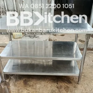 Meja 3 Susun Stainless Ukuran 120x60x85