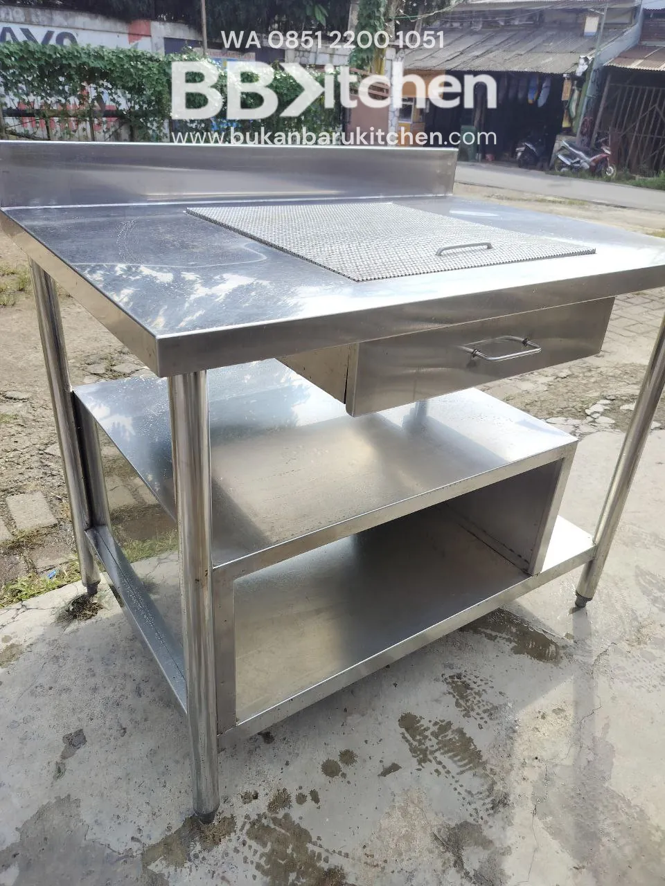 Meja Bar Stainless Steel P 100 L 70 T 80 cm - Image 2