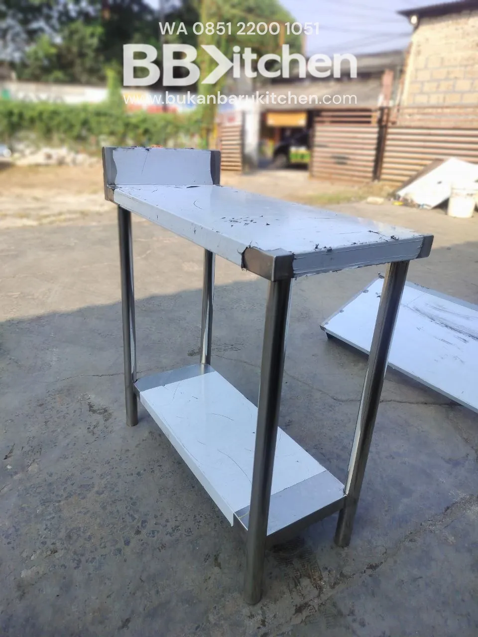 Meja Bumbu Stainless Steel Ukuran P 35cm L 80cm T 85cm - Image 2