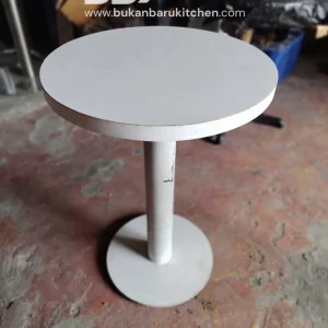 Meja Bundar Kaki Besi Diameter 50 cm Tinggi 76 cm
