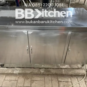 Meja Kabinet 1 Susun Stainless Steel Ukuran 150x75x85
