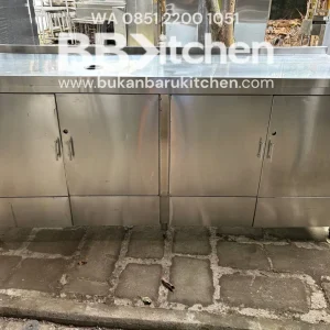 Meja Kabinet 1 Susun Stainless Steel Ukuran 200x70x90