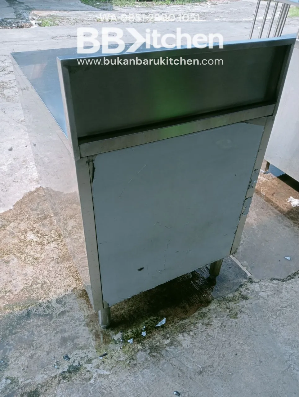 Meja Kabinet Stainless P 68 L 95 T 90 untuk Dapur Komersial - Image 6