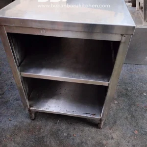 Meja Kabinet Stainless Tanpa Pintu UK 55x75x85