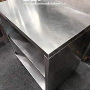 Meja Kabinet Stainless Tanpa Pintu UK 55x75x85