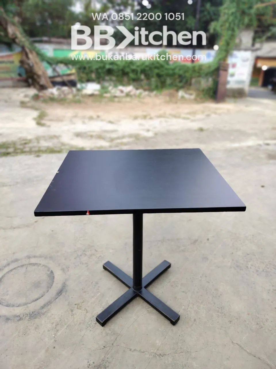 Meja Kafe Multiplek Kaki Besi P 70 L 60 T 73 - Image 3