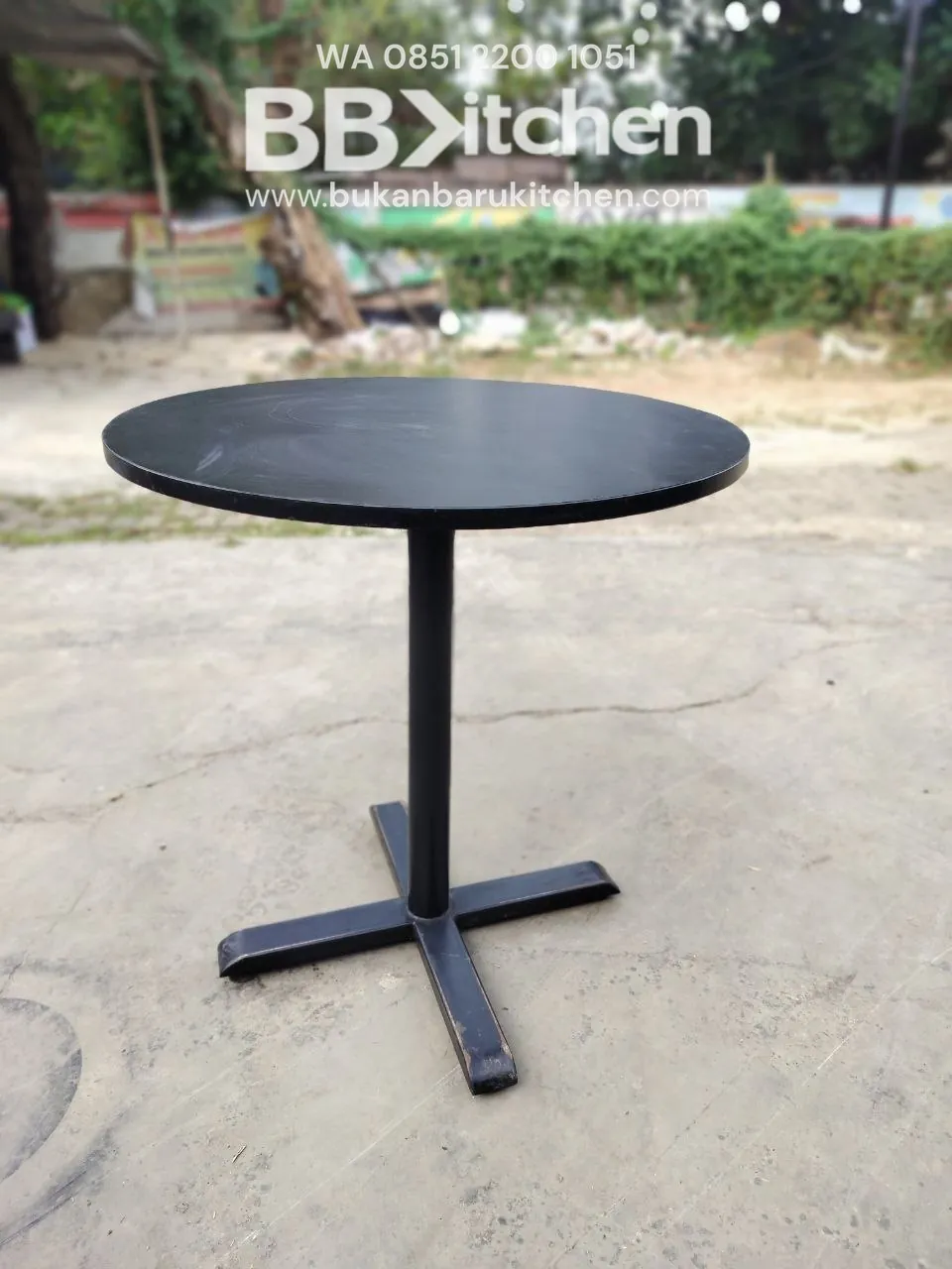 Meja Kafee Multiplek Kaki Besi Diameter 70 cm - Image 2