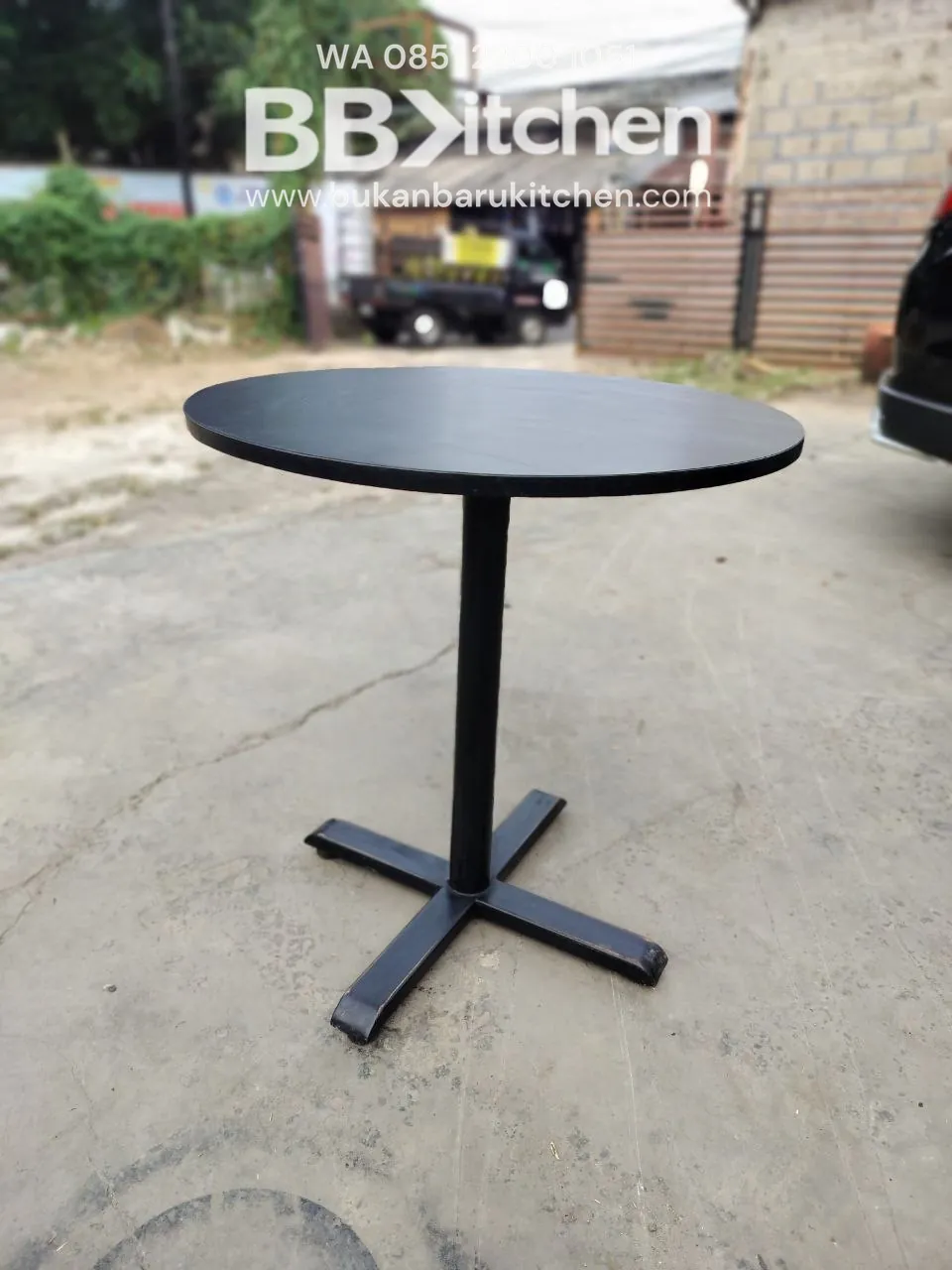 Meja Kafee Multiplek Kaki Besi Diameter 70 cm - Image 3
