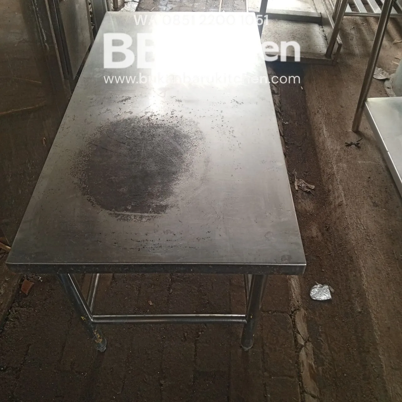 Meja Kompor 1 Susun Stainless Ukuran 120x60x60 - Image 2