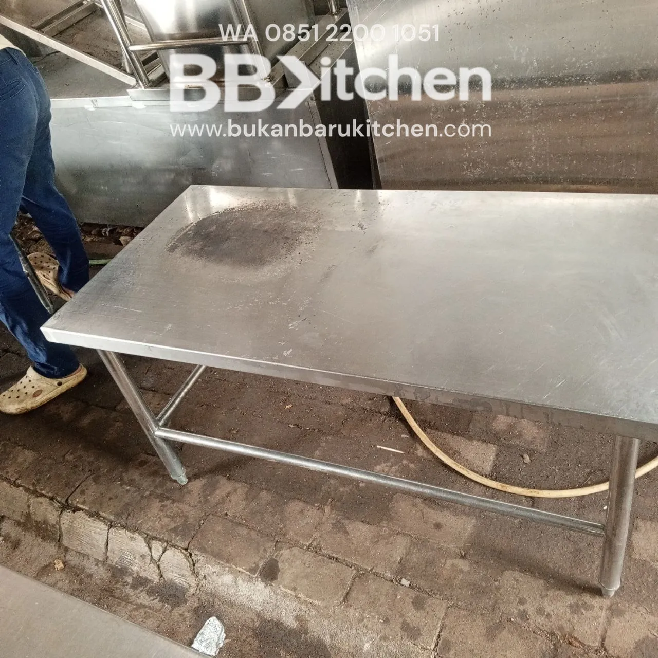 Meja Kompor 1 Susun Stainless Ukuran 120x60x60 - Image 5