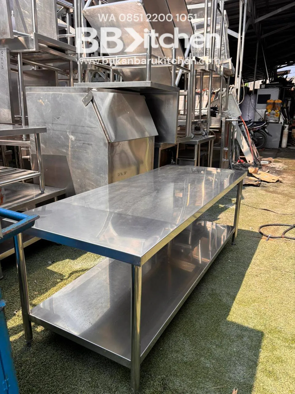 Meja Kompor 2 Susun 180x70x50 untuk Dapur Komersial - Image 2