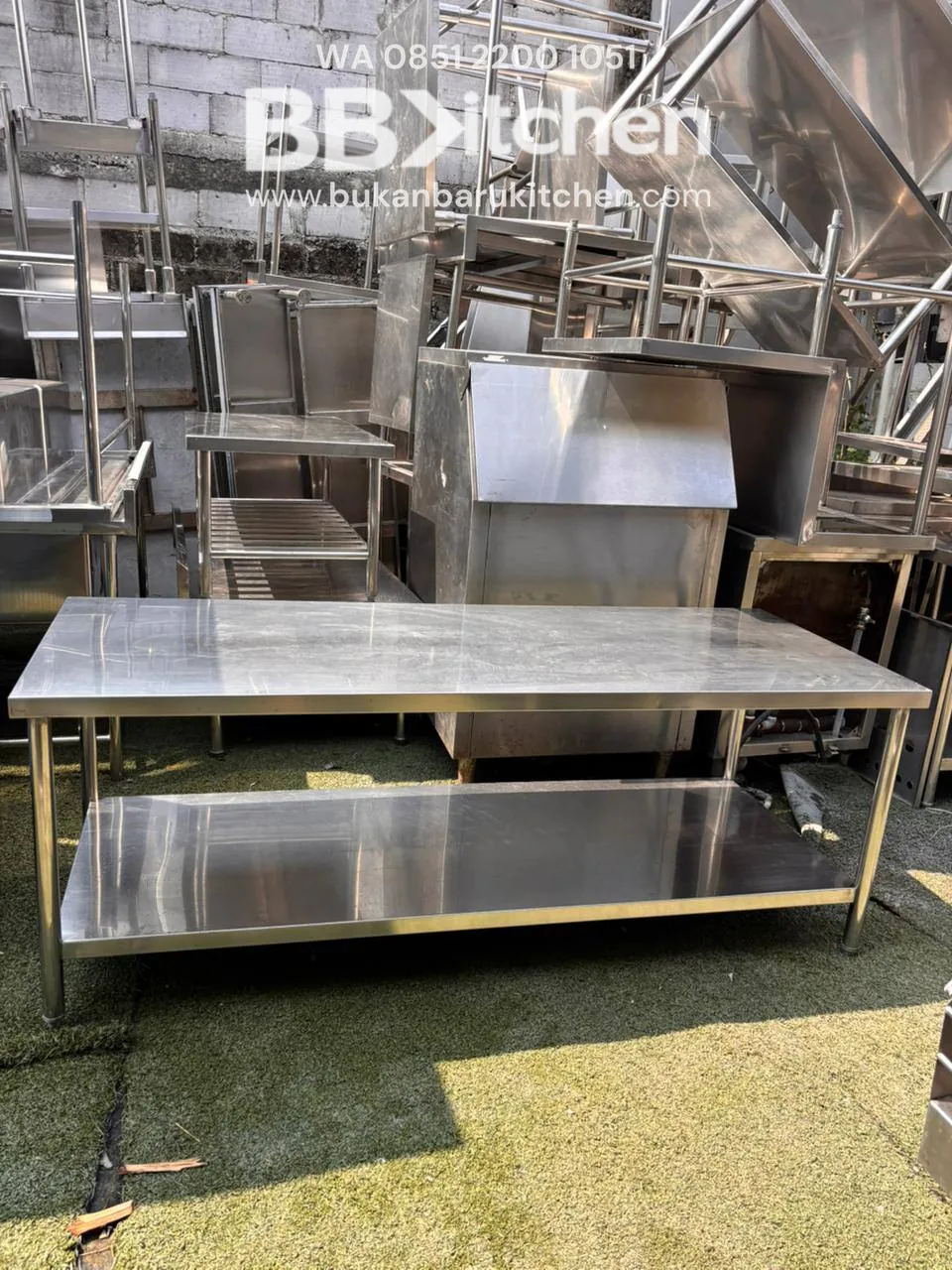 Meja Kompor 2 Susun 180x70x50 untuk Dapur Komersial - Image 3