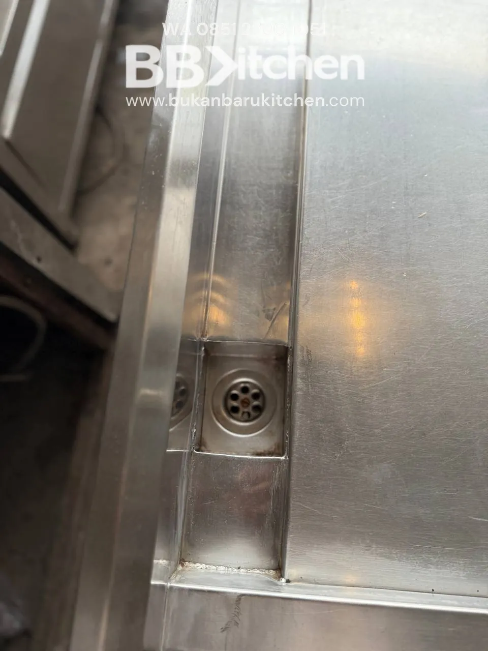 Meja Kompor Stainless 210x75x65 cm - Serbaguna untuk Dapur Komersial - Image 5