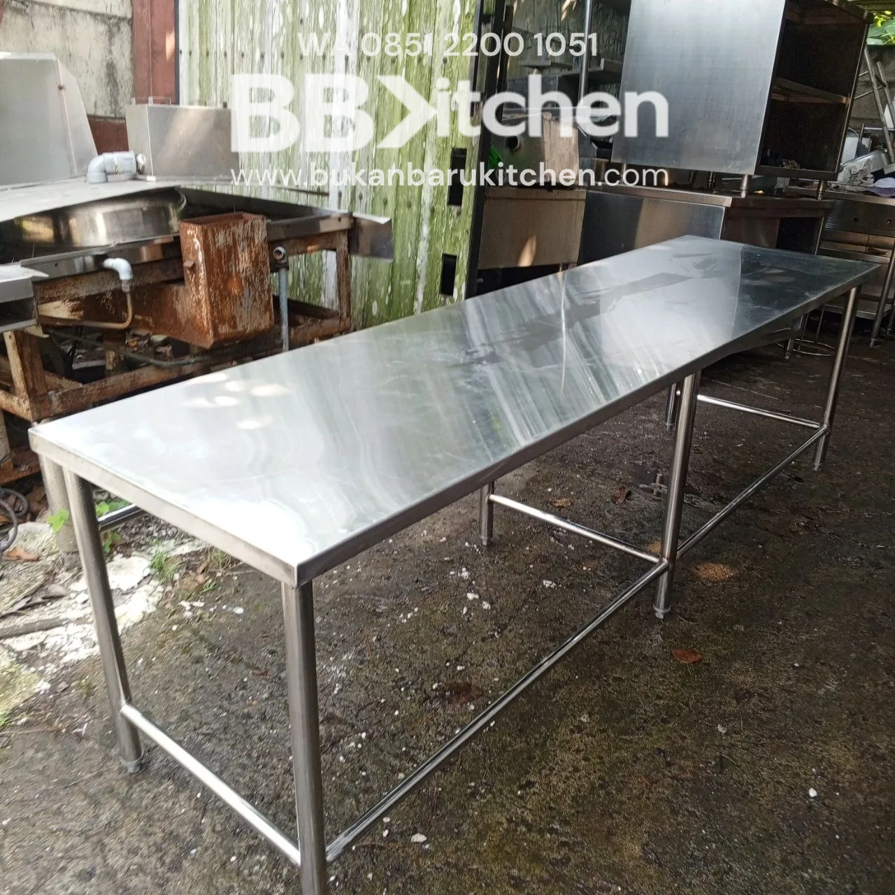 Meja Kompor Stainless 228x62x68 - Bekas - Image 3
