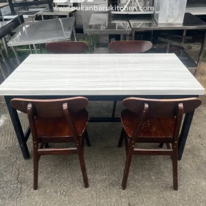 Meja Makan HPL Ukuran 150x80x75 untuk Resto dan Cafe - 4 Set