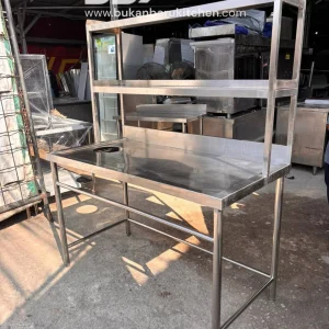 Meja Prepare 1 Susun dengan Upper Lubang Sampah 135x70x85