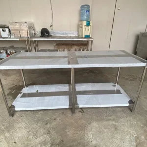 Meja Prepare 2 Susun Stainless 200x75x85 cm