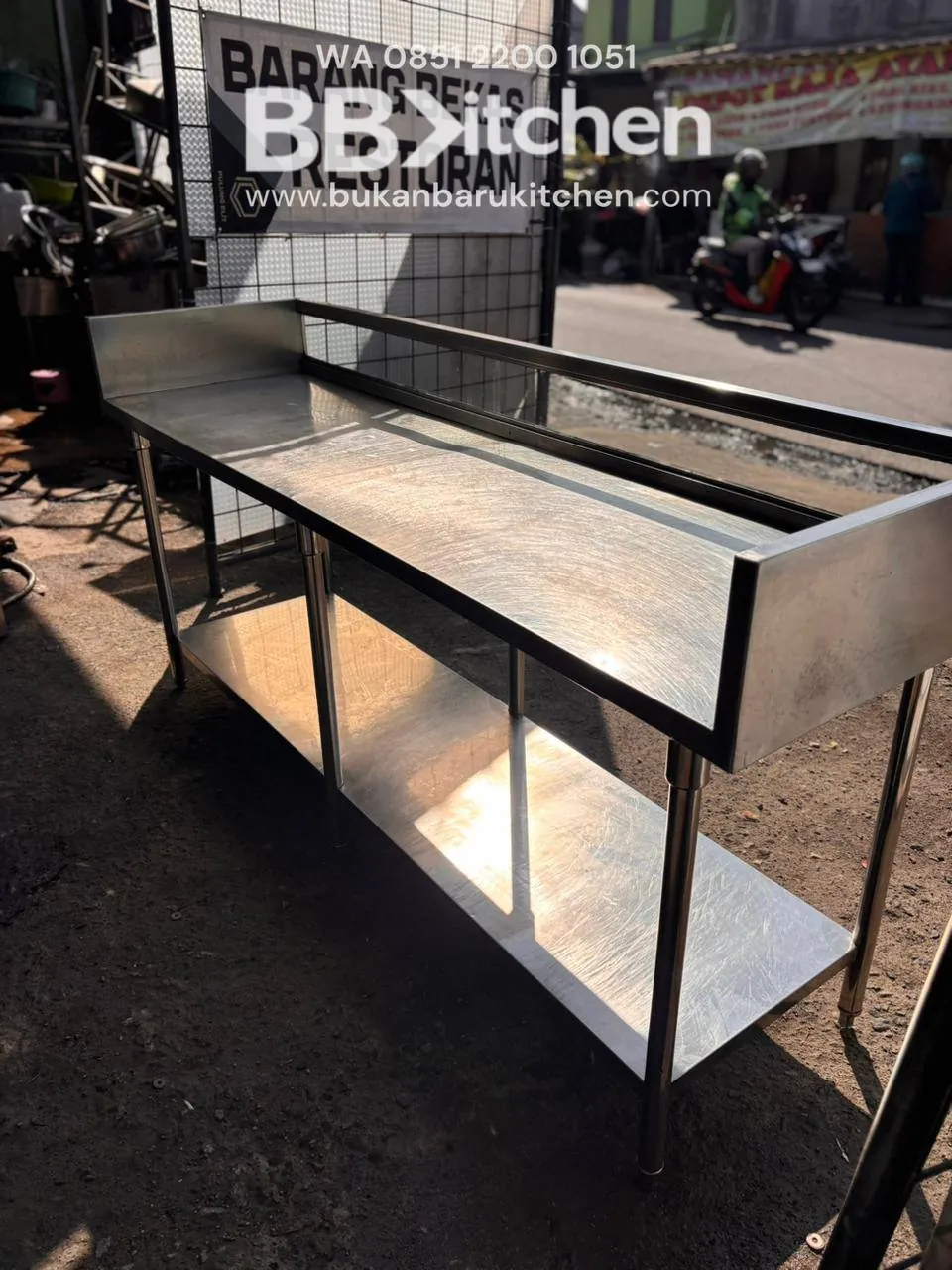 Meja Prepare 2 Susun Ukuran 210x60x85 - Image 3