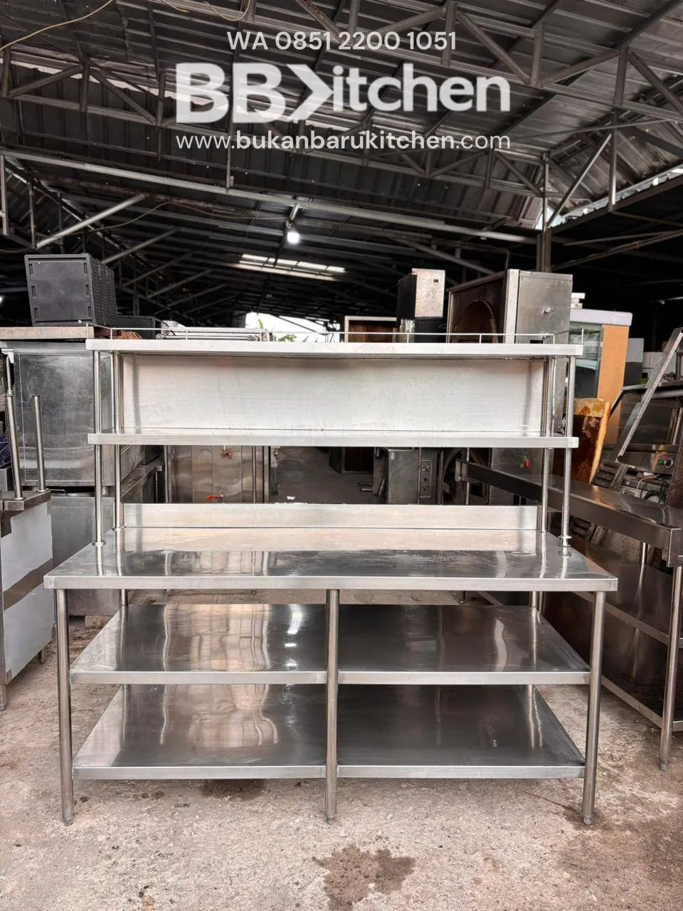 Meja Prepare 3 Susun dengan Upper 180x75x85