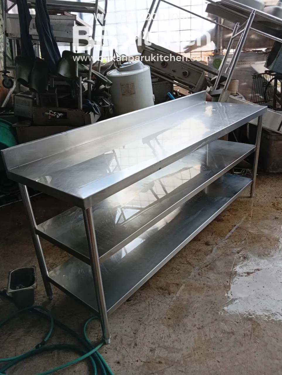 Meja Prepare 3 Susun Ukuran 200x60x85 untuk Dapur Profesional - Image 3