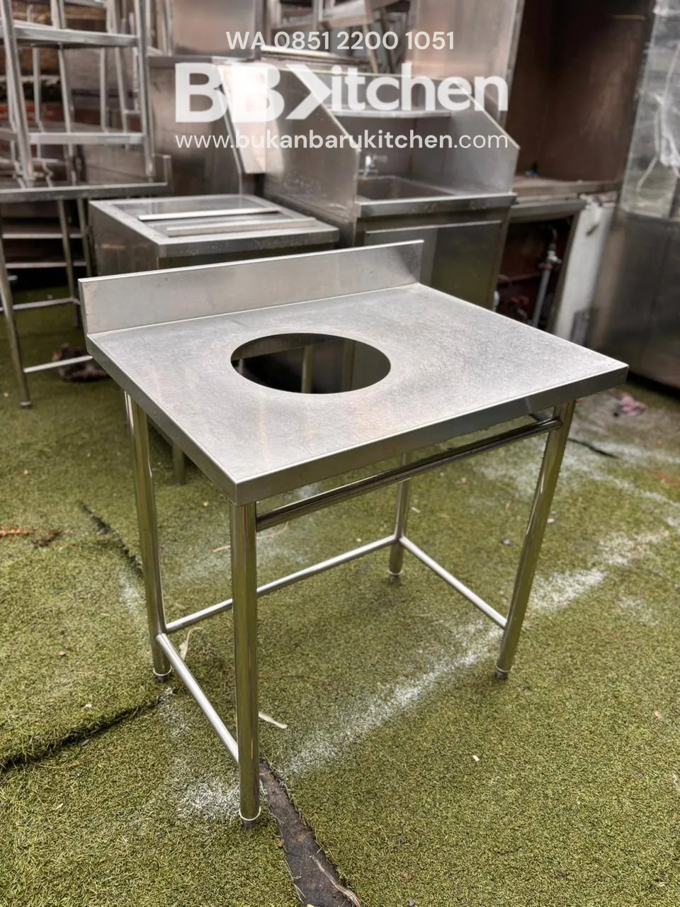 Meja Sampah Stainless 80x60x85 - Image 2