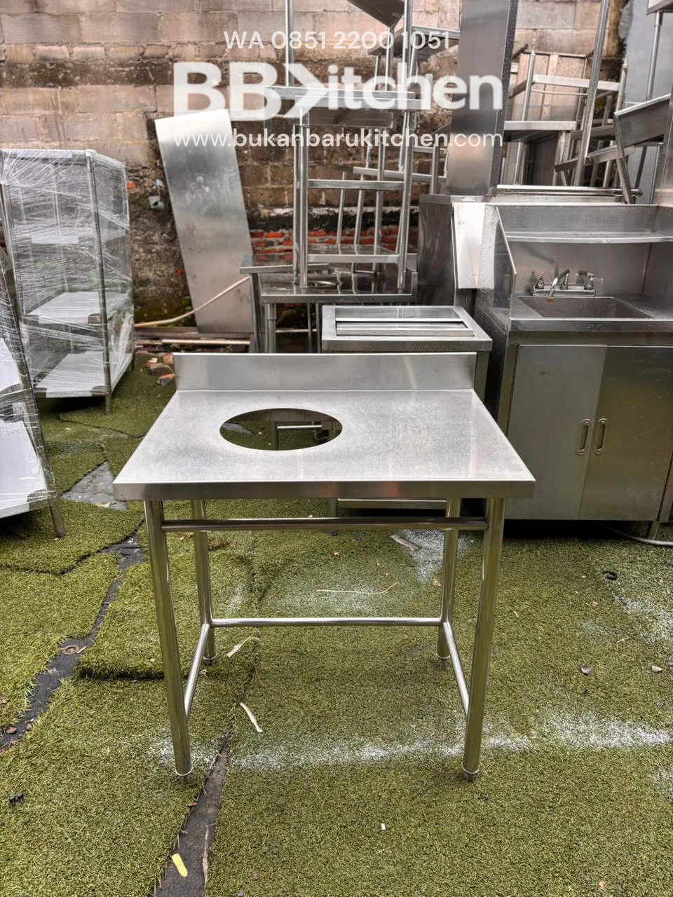 Meja Sampah Stainless 80x60x85 - Image 3