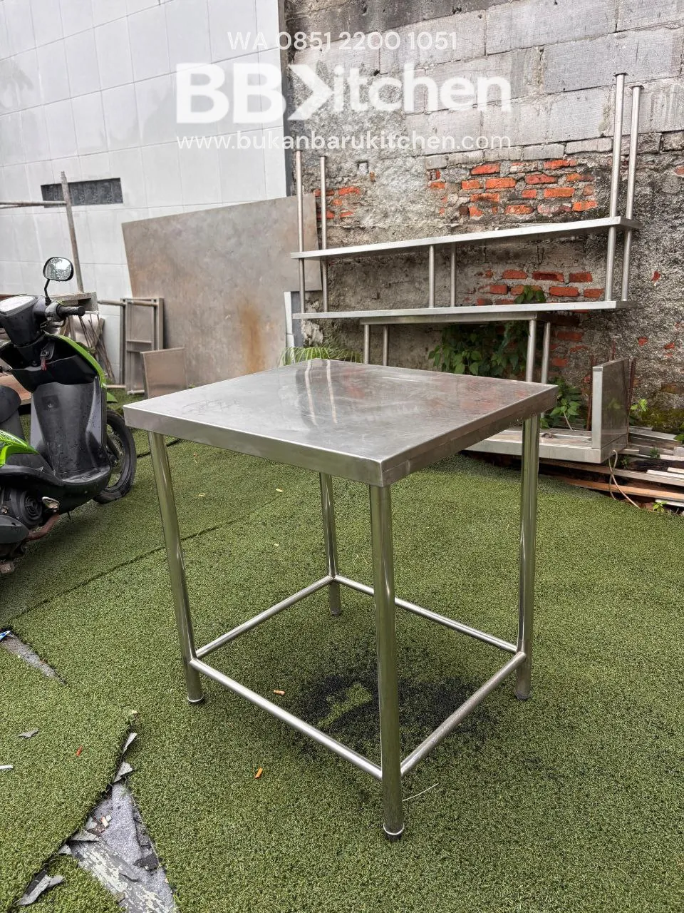 Meja Stainless 1 Susun 70x60x85 untuk Dapur Komersial