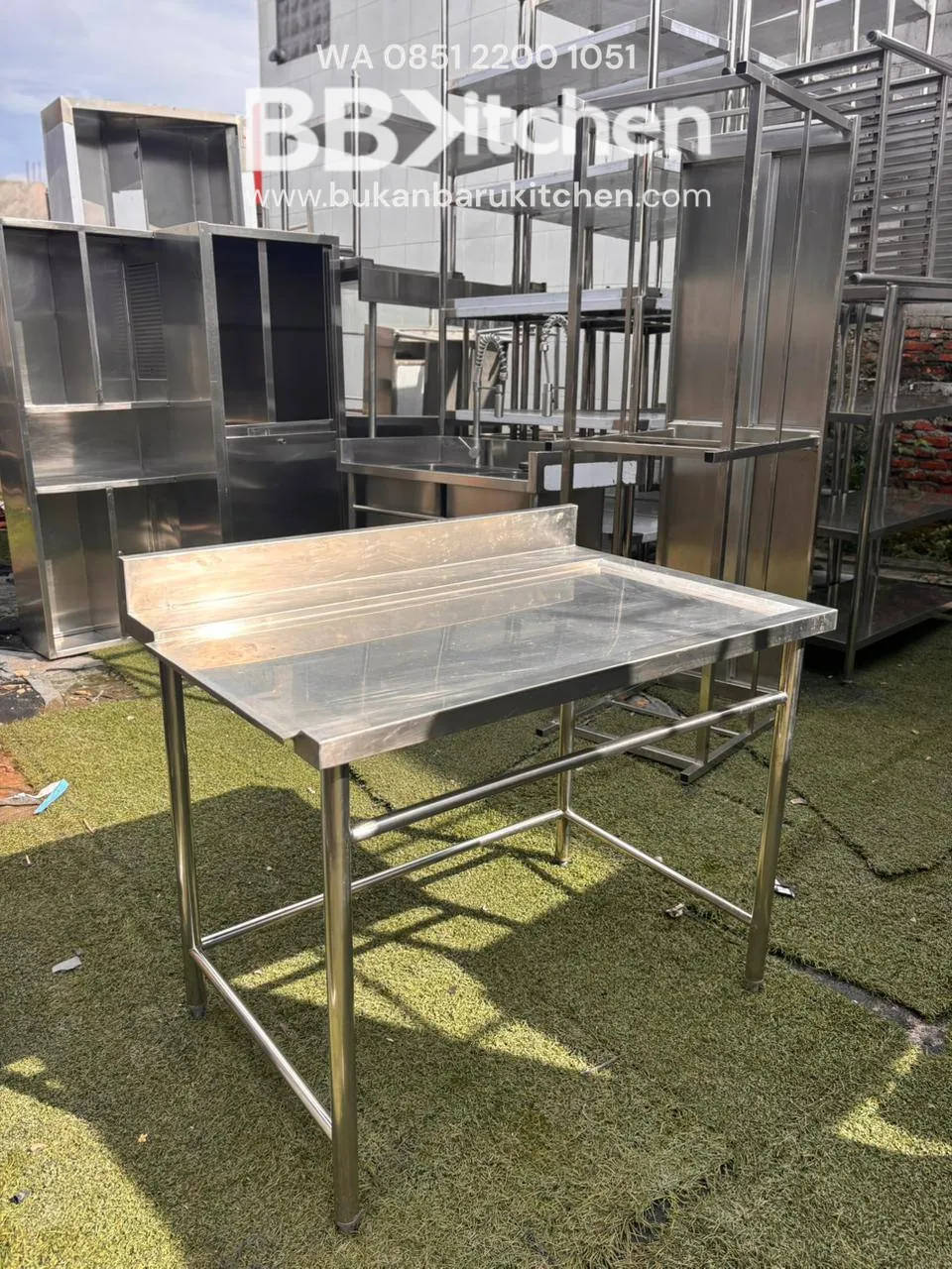 Meja Stainless 1 Susun Ukuran 110x75x85 - Image 3