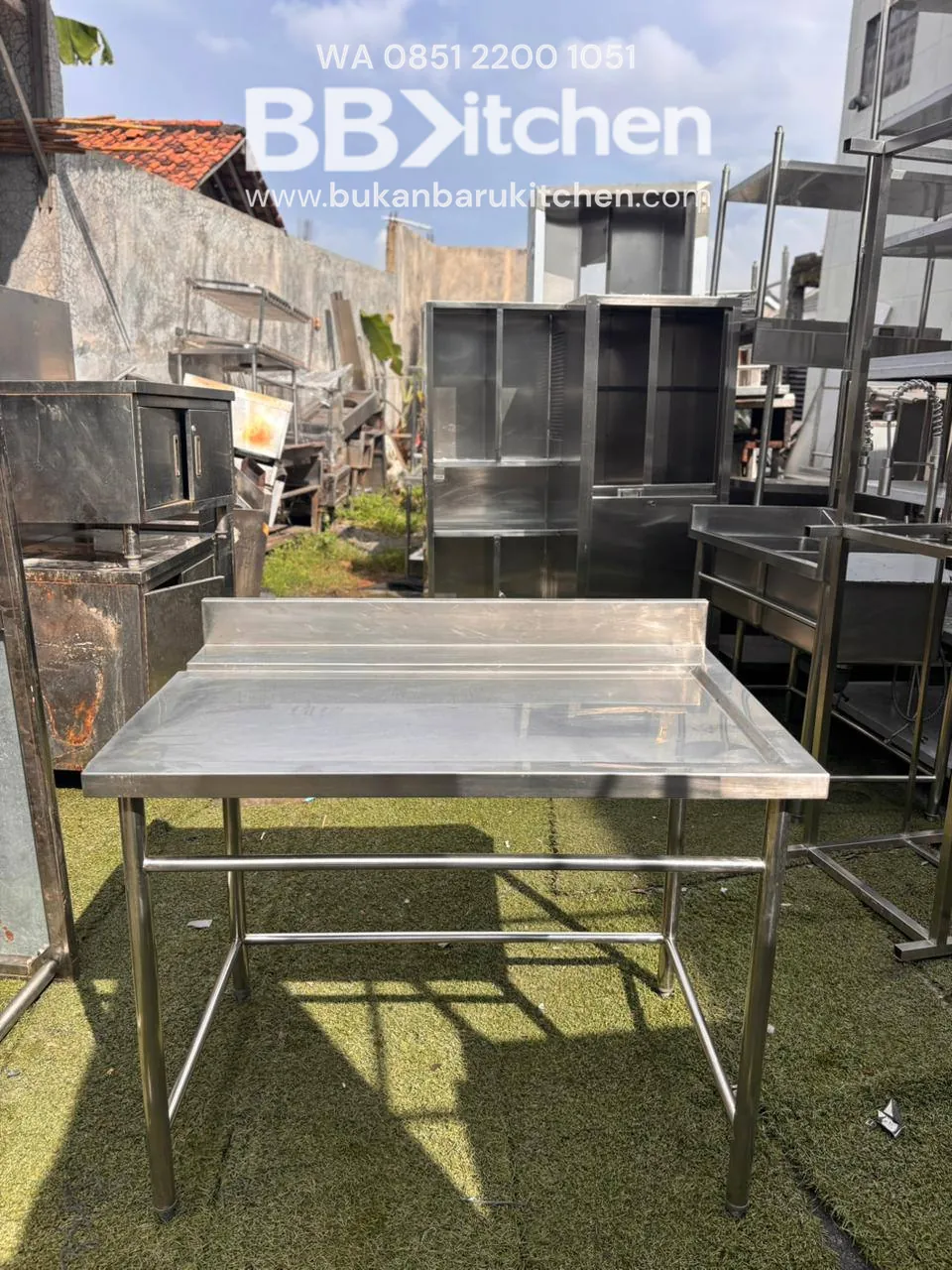 Meja Stainless 1 Susun Ukuran 110x75x85