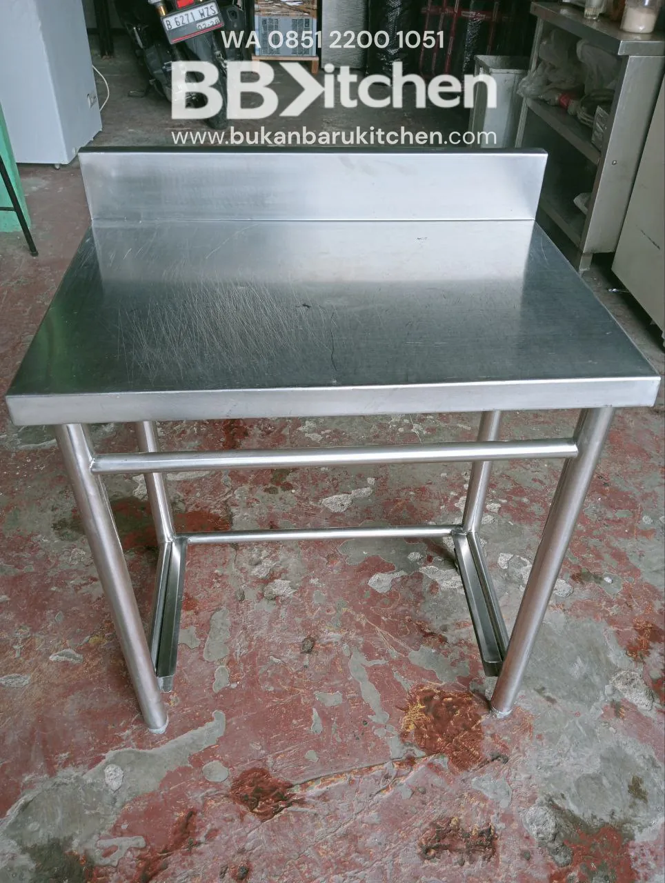 Meja Stainless 1 Susun Ukuran P 70 x L 50 x T 75 cm