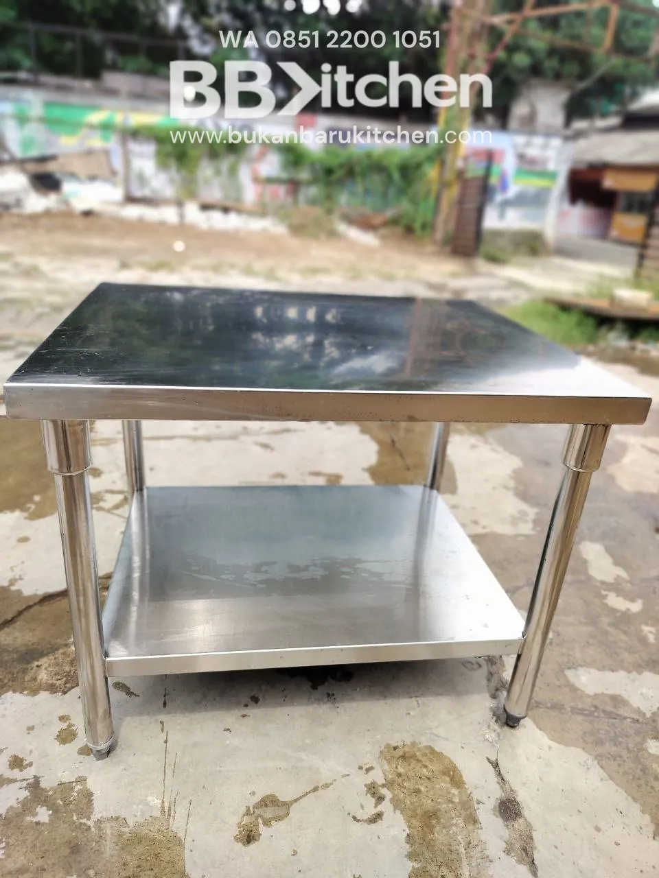Meja Stainless 2 Susun P75 L60 T60 - Ideal untuk Dapur Komersial - Image 4