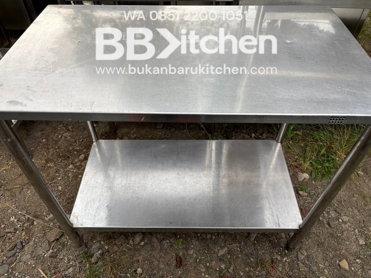 Meja Stainless 2 Susun Ukuran 100x57x85