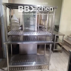 Meja Stainless 2 Susun Ukuran 120x60x84