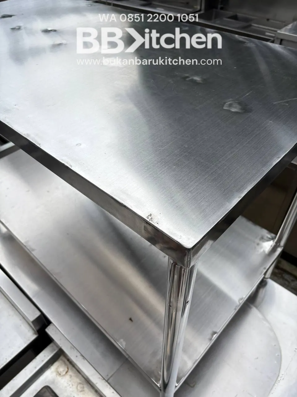 Meja Stainless 2 Susun Ukuran 120x65x85 - Image 3