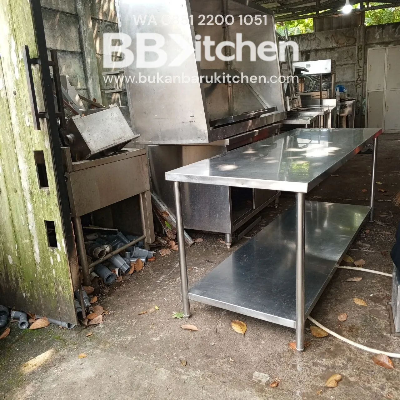 Meja Stainless 2 Susun Ukuran 200x70x80 - Image 2