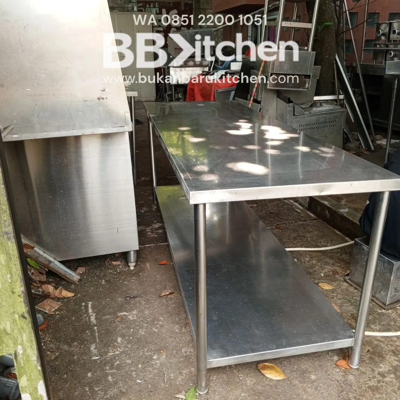 Meja Stainless 2 Susun Ukuran 200x70x80 - Image 4