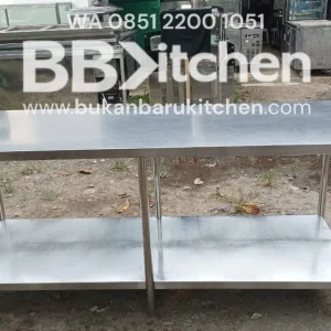Meja Stainless 2 Susun Ukuran 200x75x85