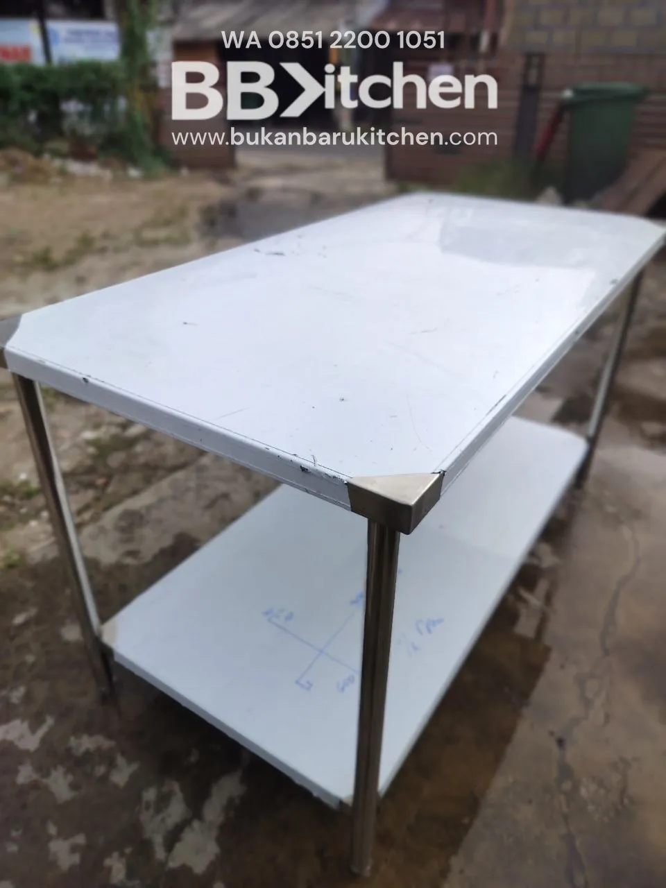 Meja Stainless 2 Susun Ukuran P 150 L 75 T 85 - Image 3